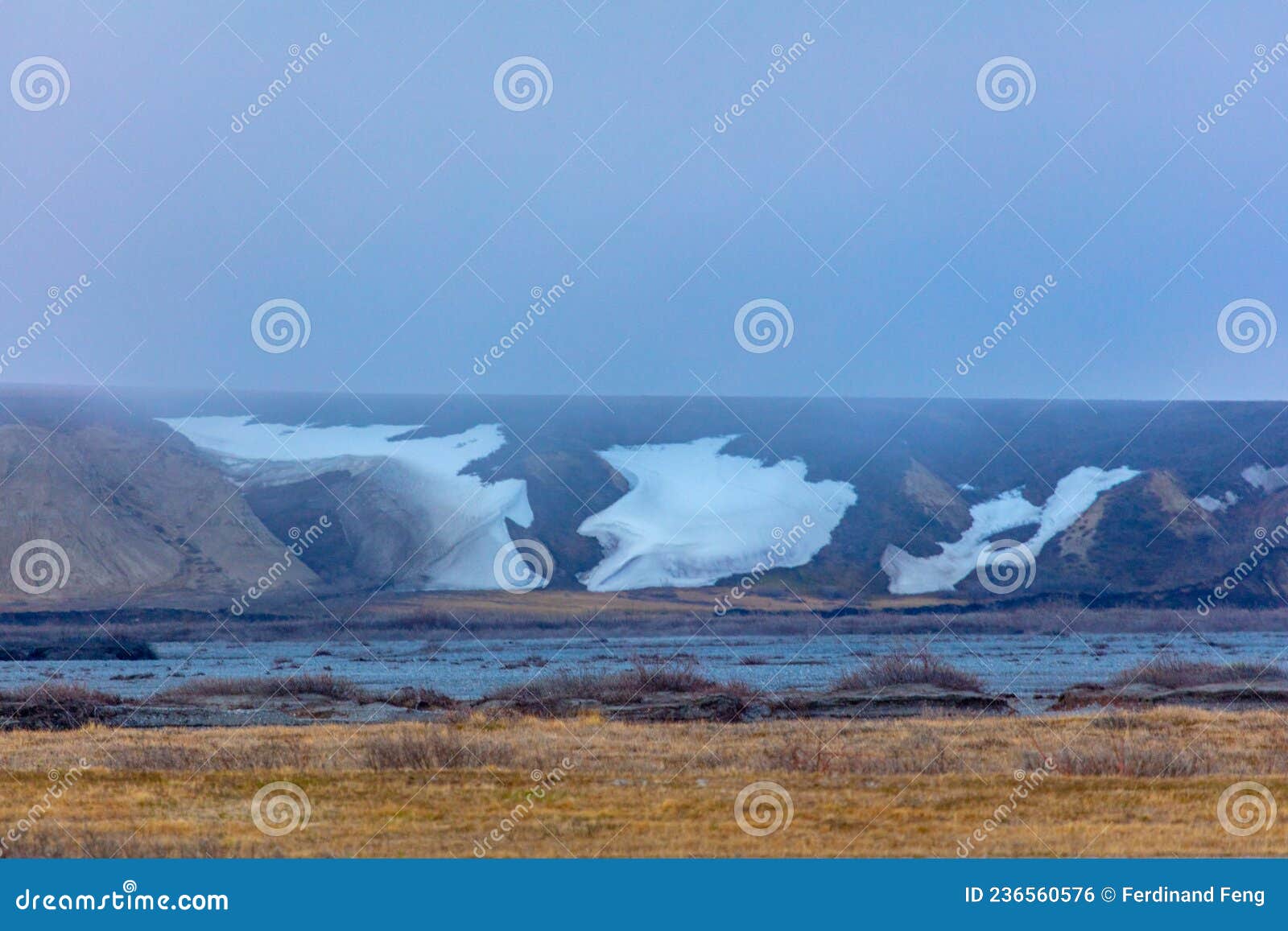 dalton highway, alaska, usa. glaciers and icebergs in the arctic circle